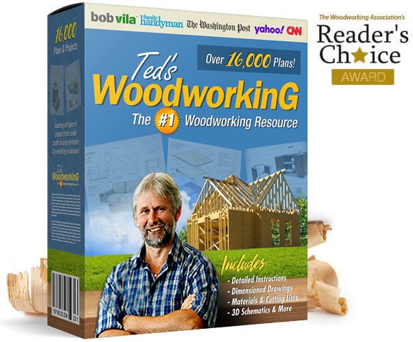 Caja del producto TedsWoodworking, 16,000 planos de carpintería